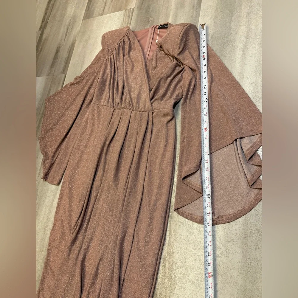 Glamorous Long Sleeve Dress in Mauve‎ - Picture 5 of 9